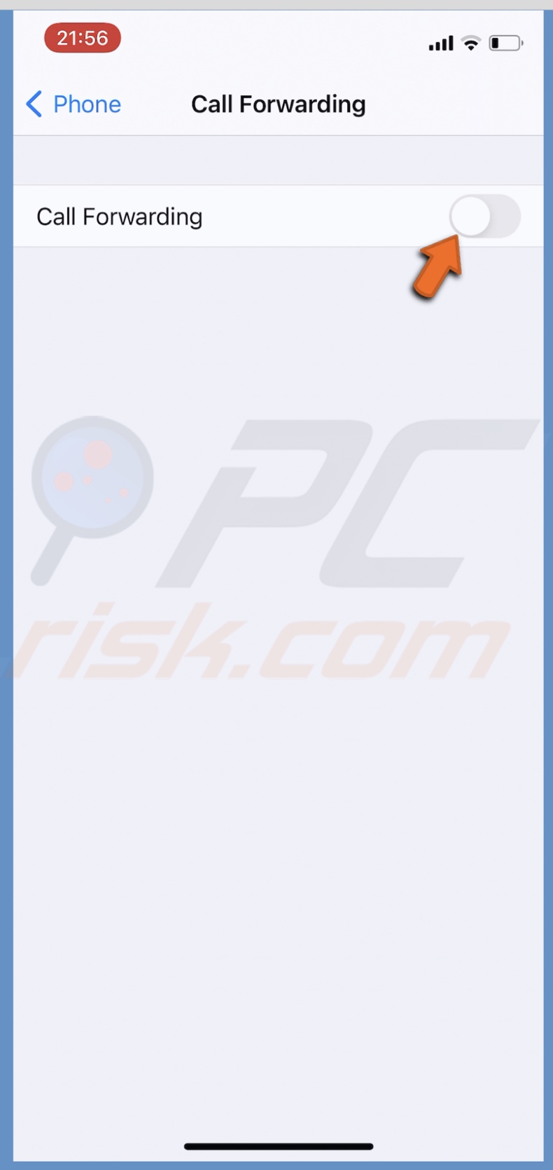 Disable Call Forwarding