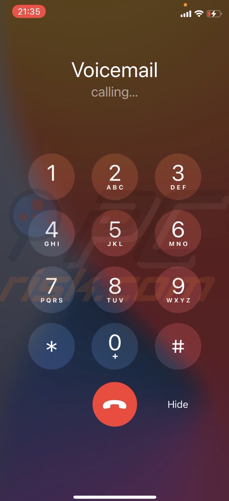 Leave a voicemail message