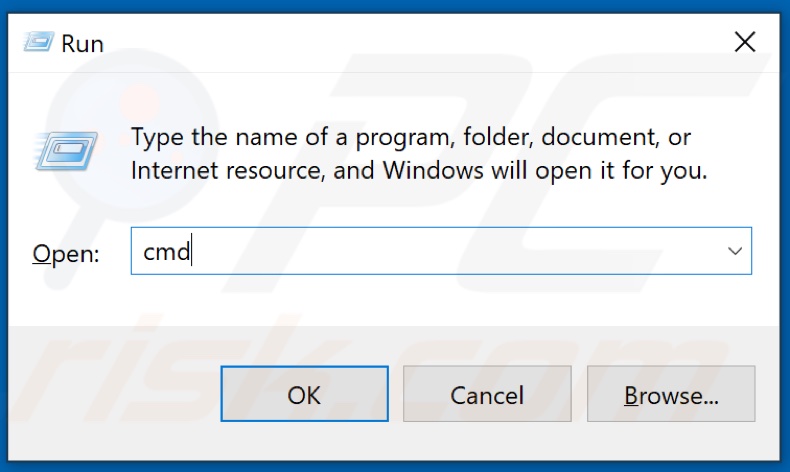 Type in CMD and open elevated Command Prompt