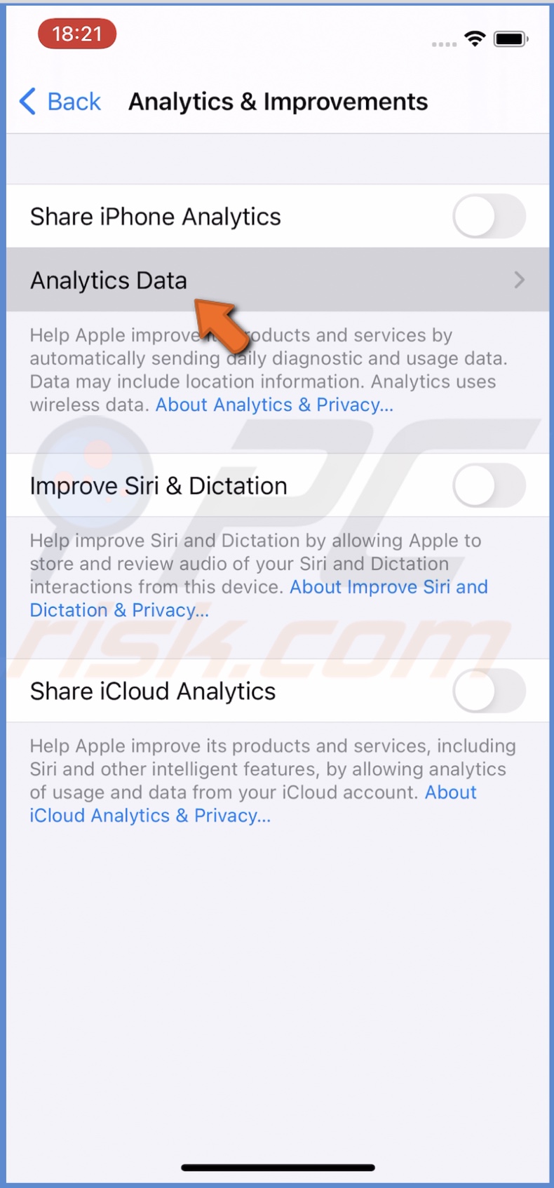 Go to Analytics Data