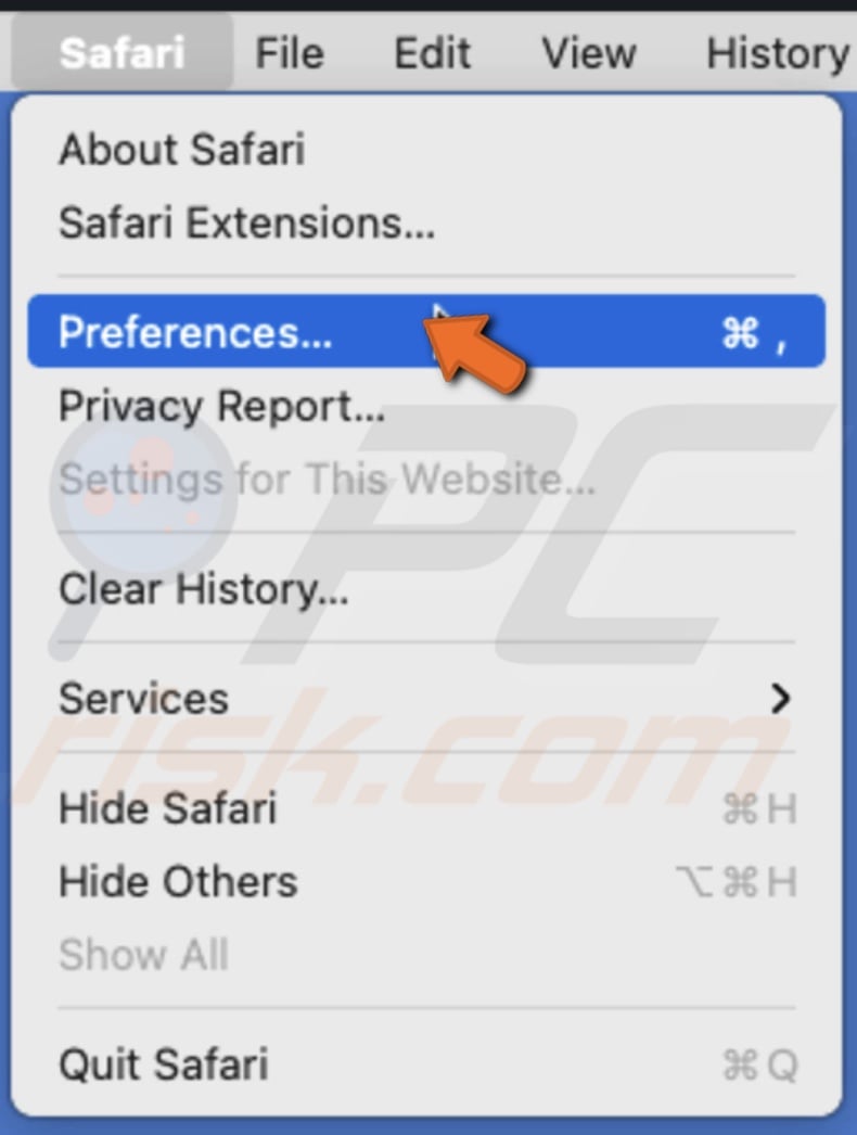 Go to Safari Preferences
