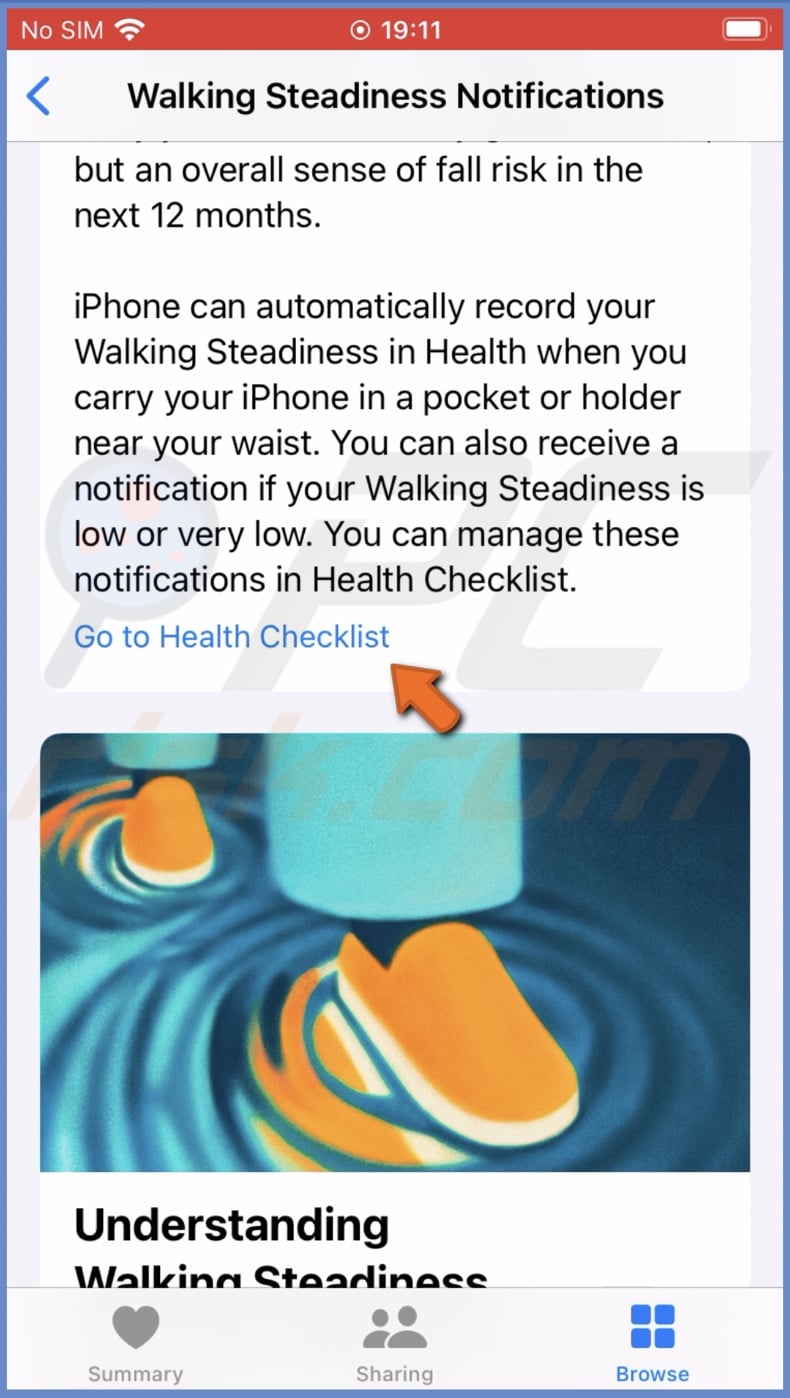 Go to Healt Checklist
