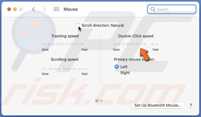 Change double-click speed