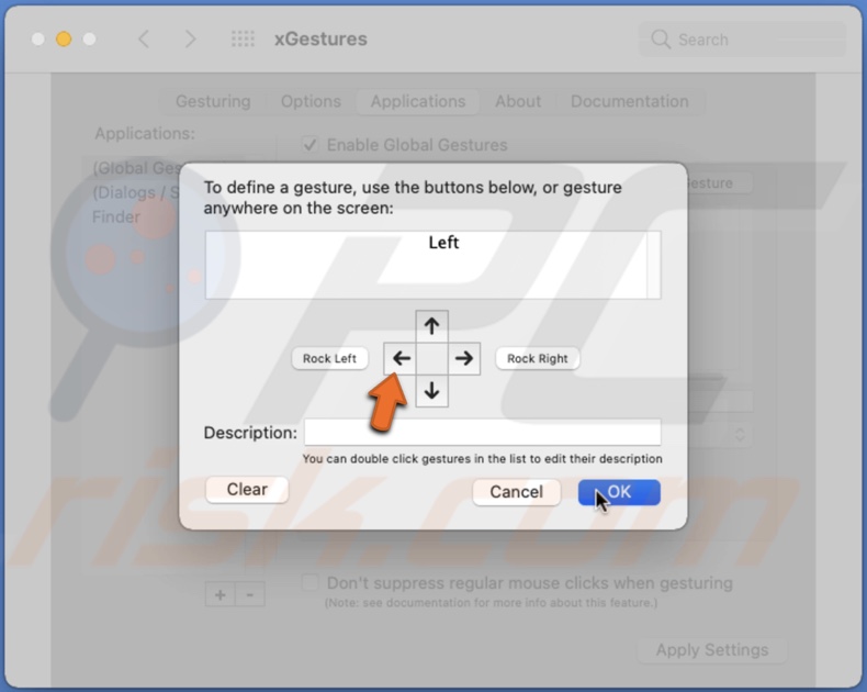 Svae created gesture