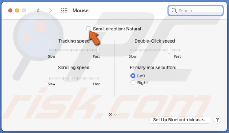 Disable Natural Scrolling