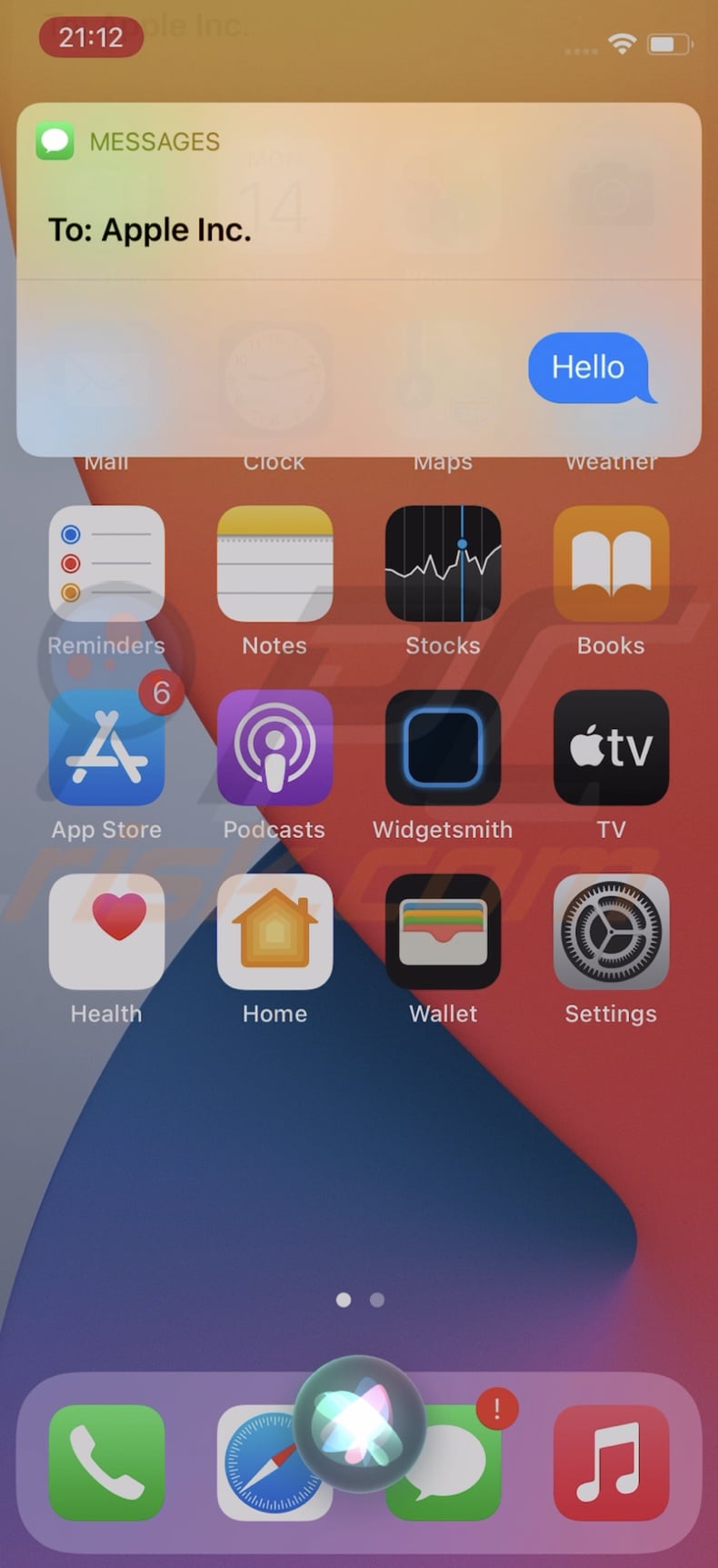 Say Yes or Send to send the message using Siri