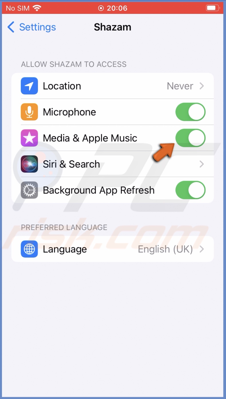 Enable Media and Apple Music