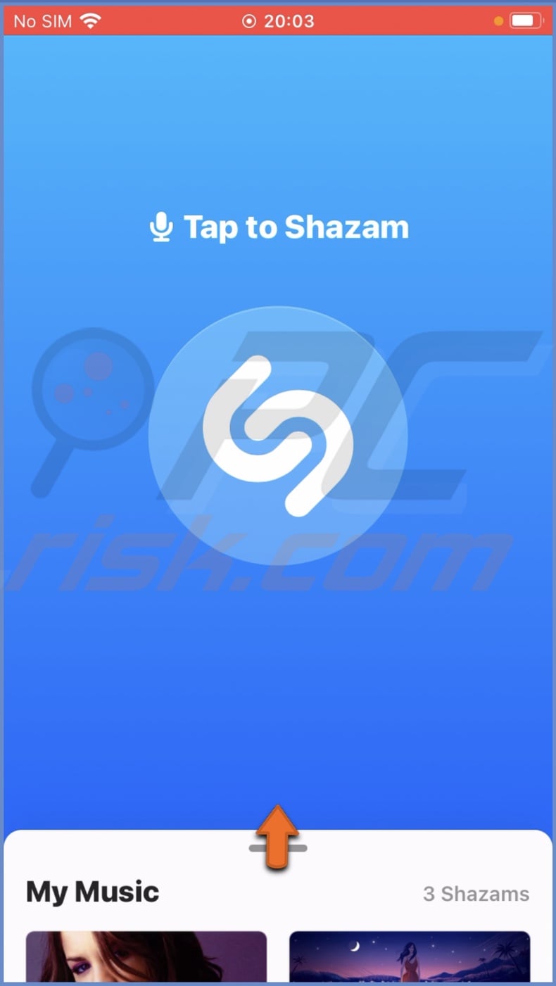 Swipe on in Shazam