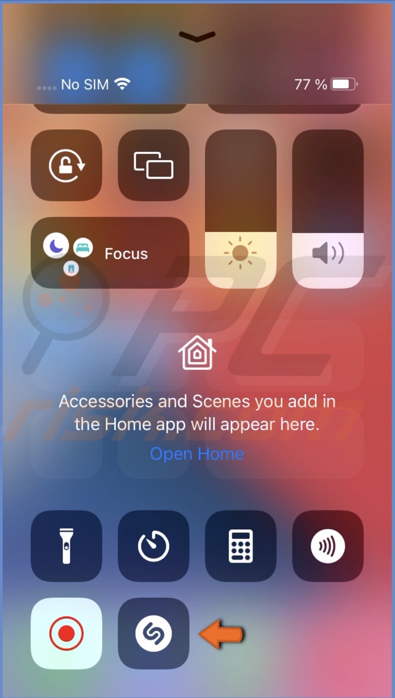 Tap and hold the shazam icon