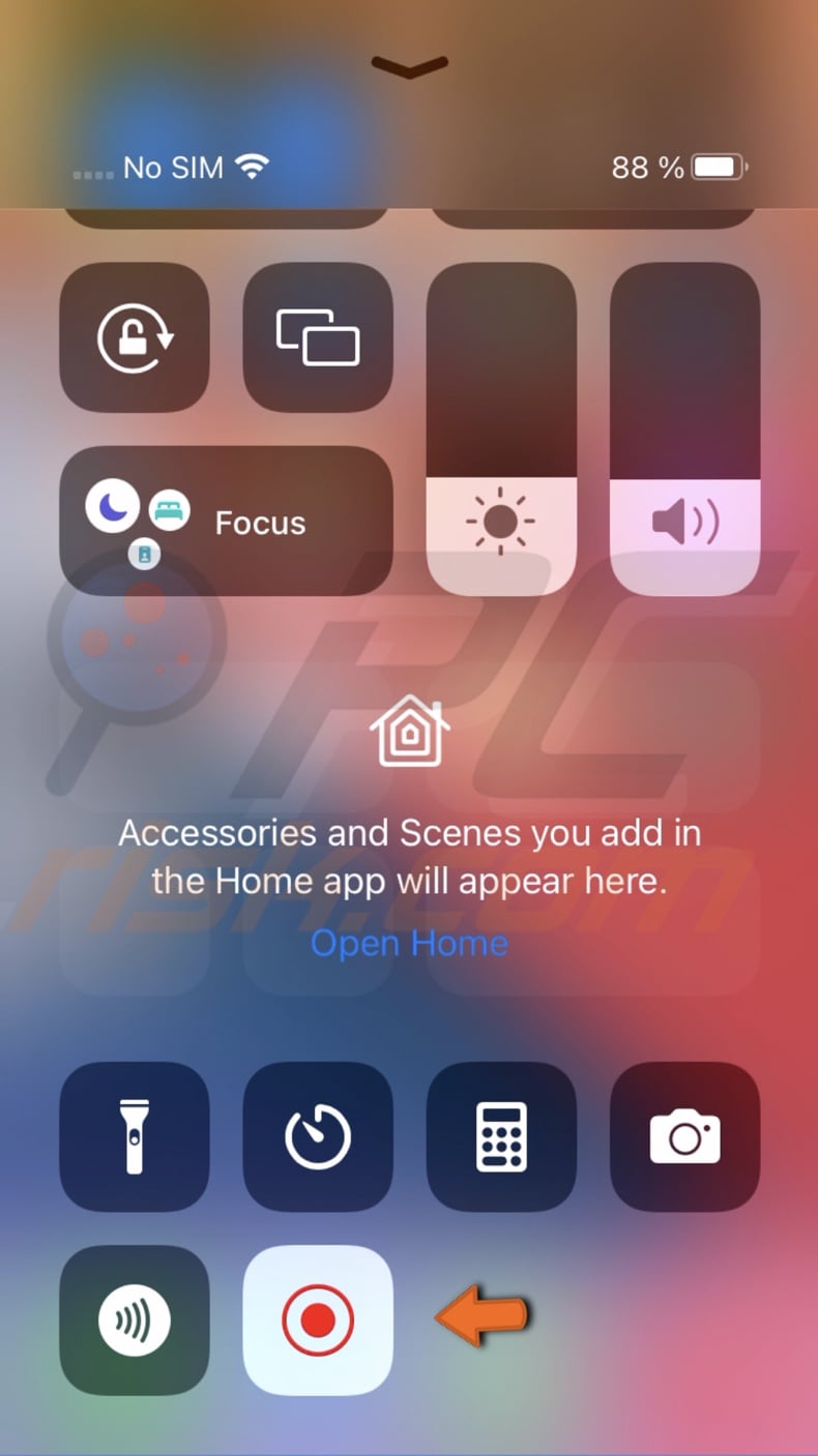 Start iPhone screen recording
