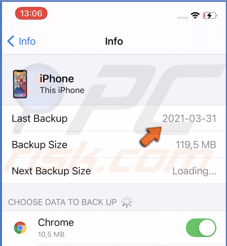 Check last backup date