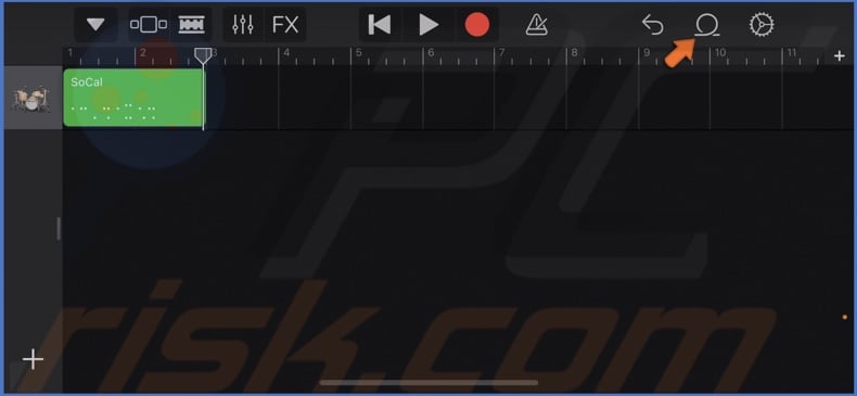 Tap on the Loop icon