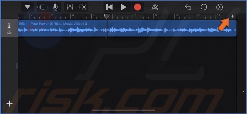Tap on the plus button