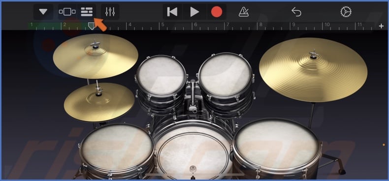 Tap on the Project icon