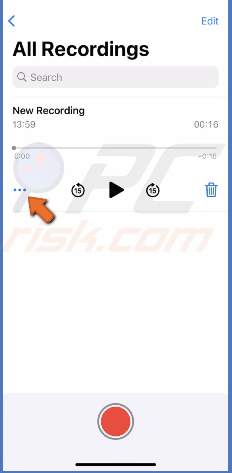 Tap on the three dots