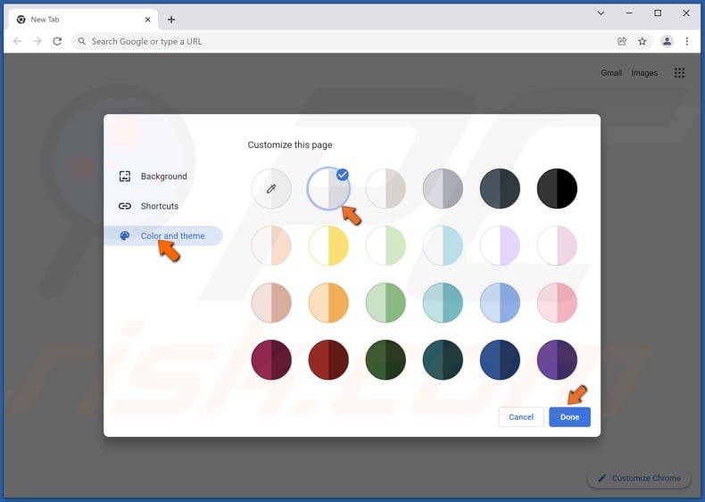 Select Light Mode and click Done