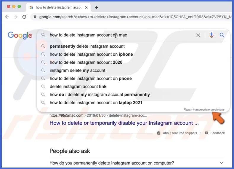 Report inapropriate predictions