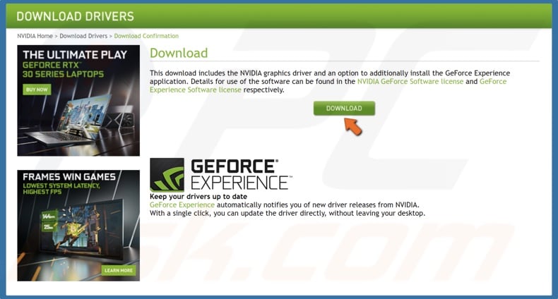 Click Download again to confirm the action