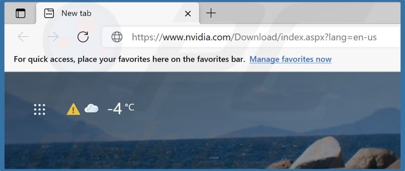 Go to the Nvidia graphics drivers download web page