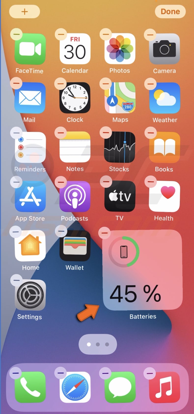 Add battery percantage to Home Screen