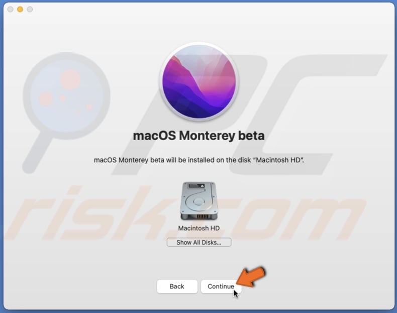 Select the driver/partition