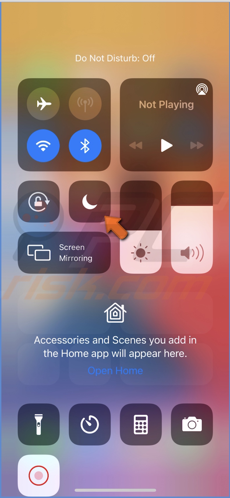 Disable the Do Not Disturb Mode