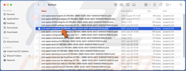 Delete Bluetooth.***.plist file