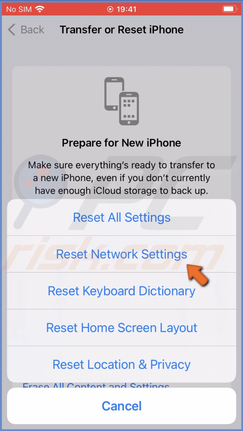 Reset Network Settings