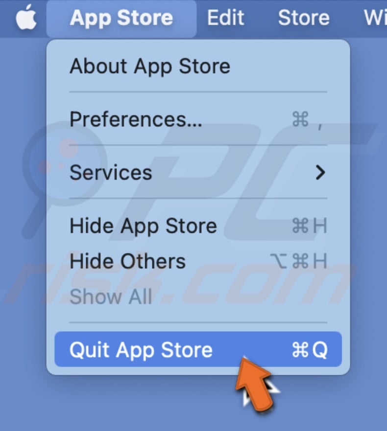 Quit App Store