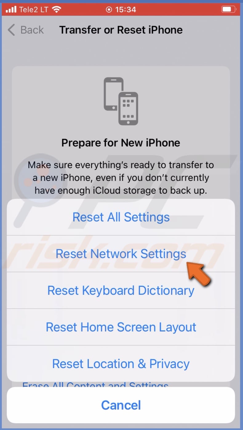 Reset Network Settings