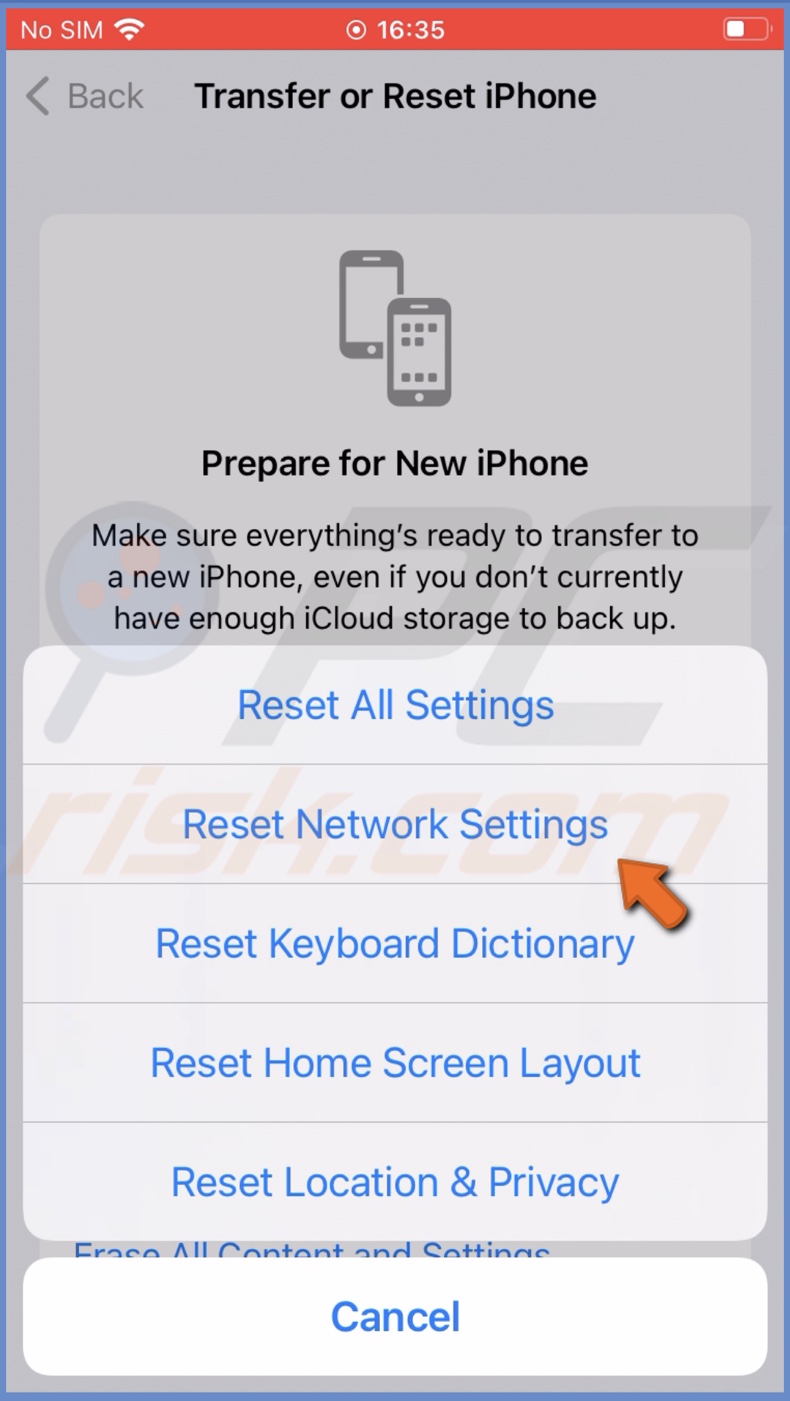 Reset Network Settings