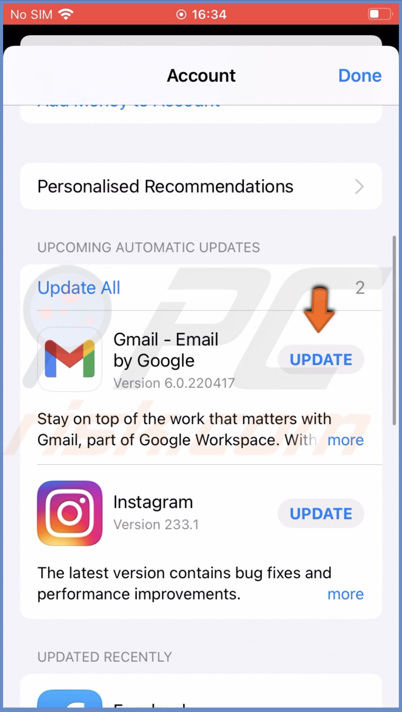 Update app