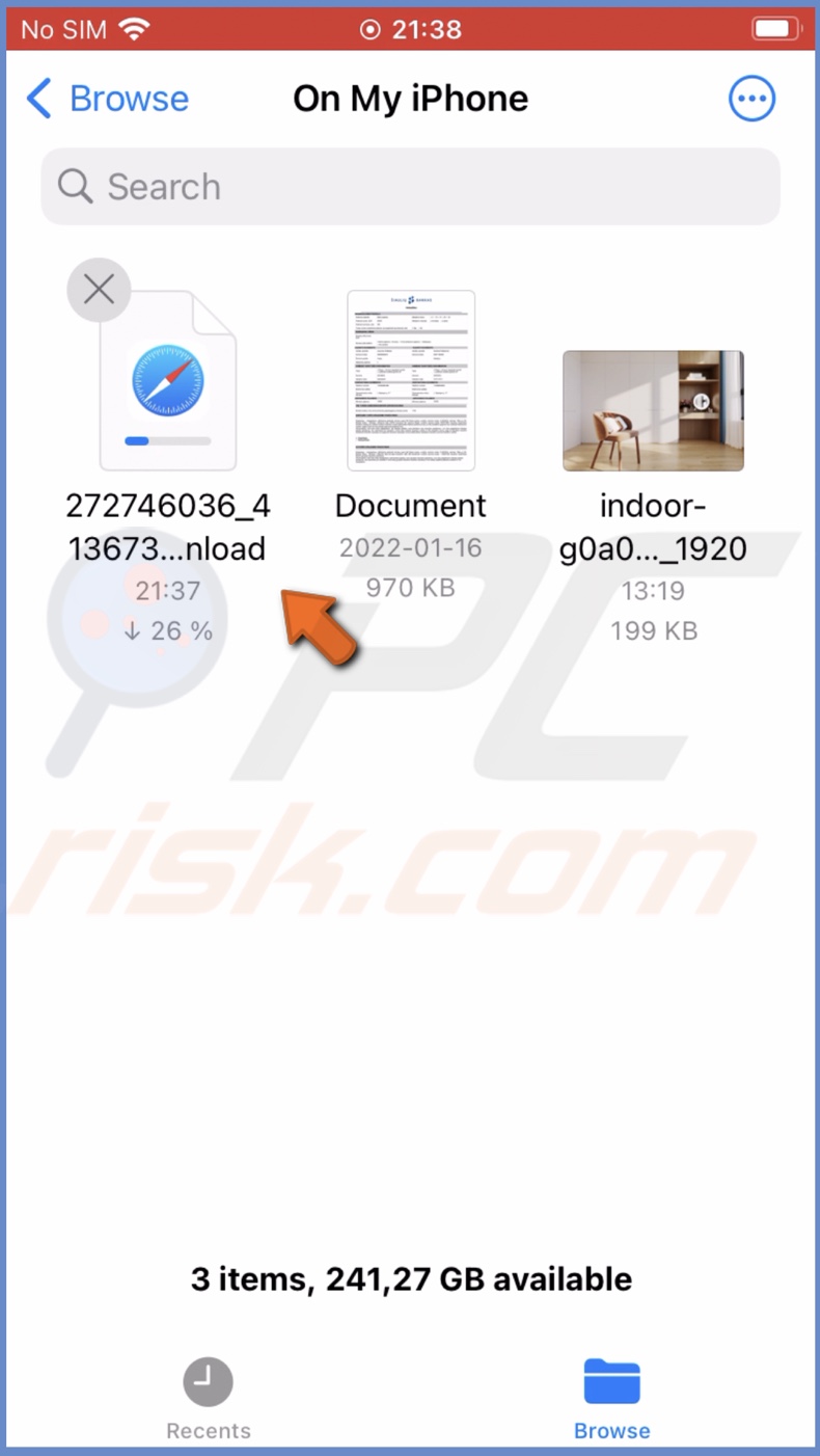Reel downloaded to Files