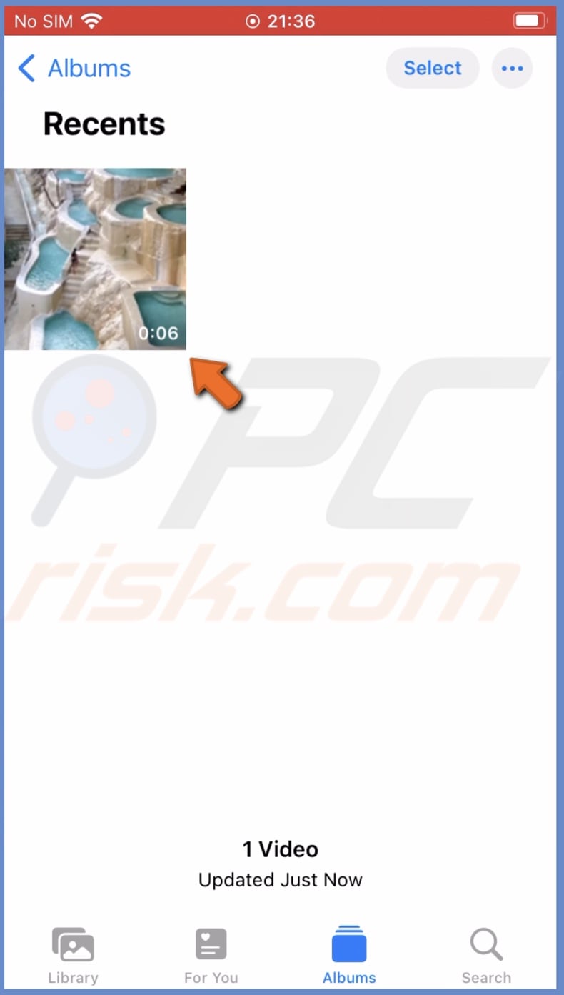 Reel downloaded to Photos