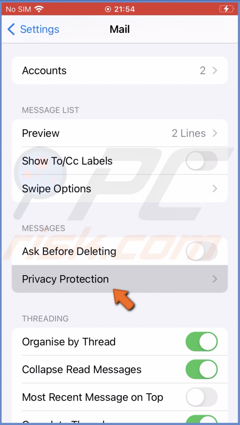 Go to Privacy Protection