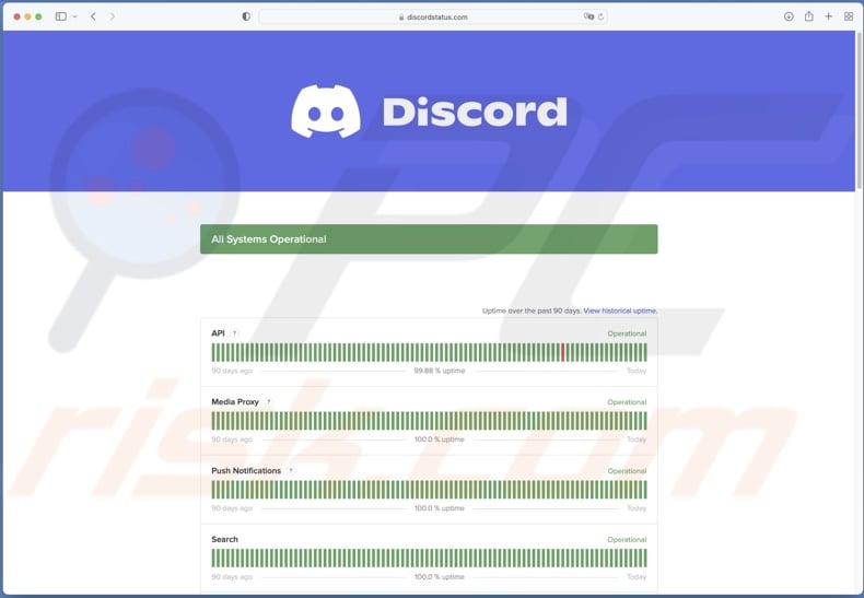Check Discord server status