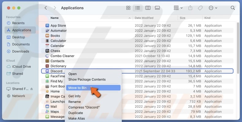 Delete the Discord app