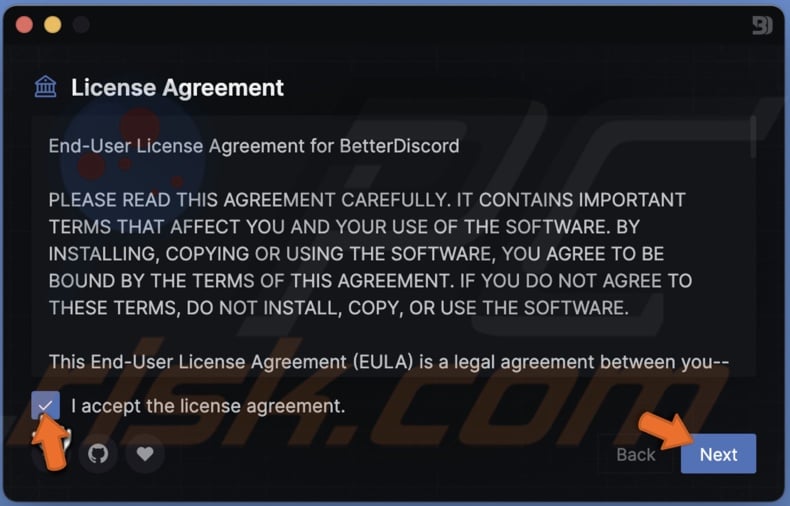 Accept BetterDiscord terms