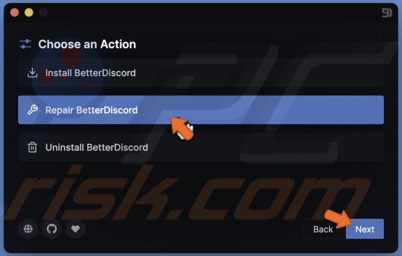 Select Repair BetterDiscord