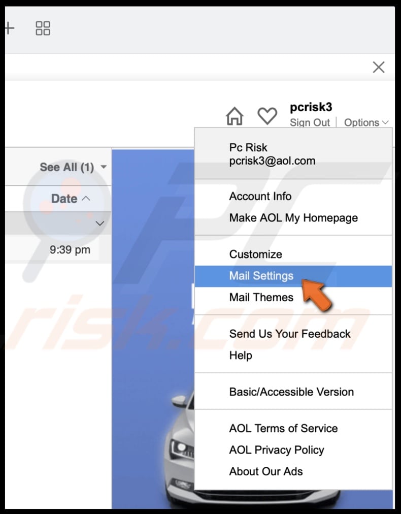 Click on Mail Settings