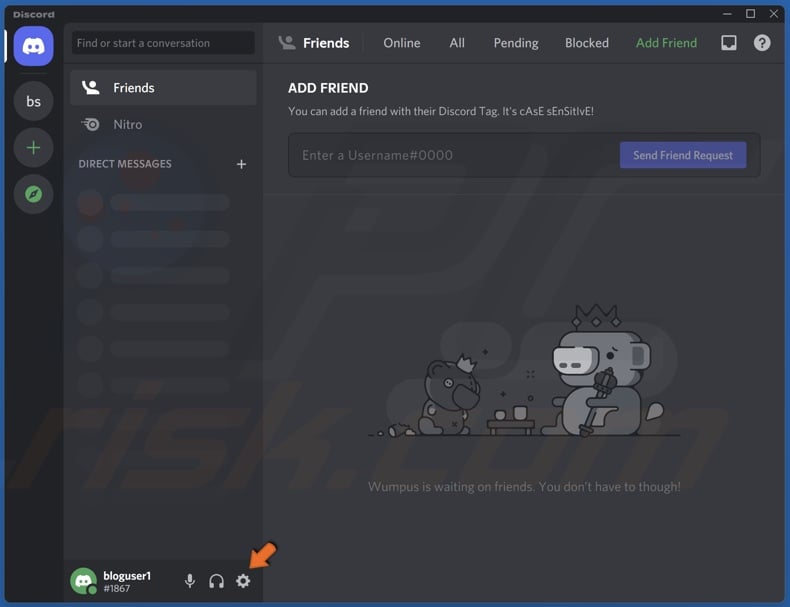 Open Discord User Settings