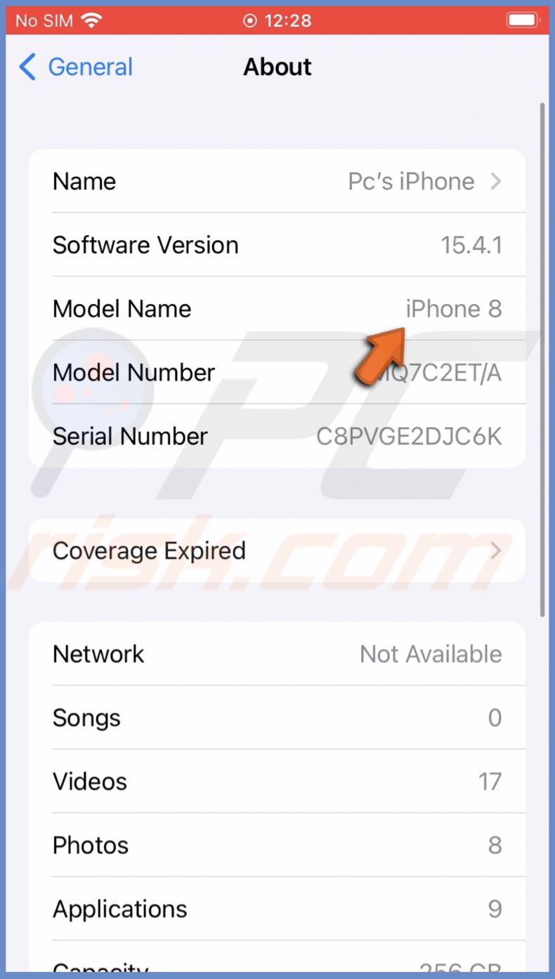 Check your iPhone model