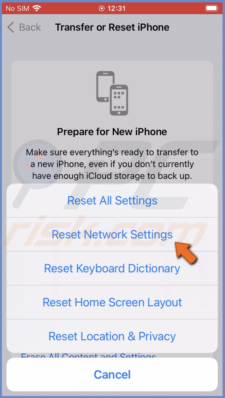 Reset Network Settings