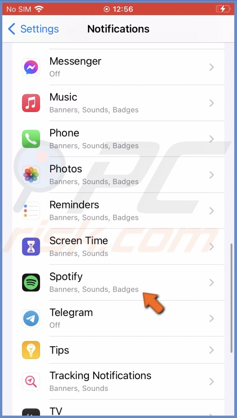 Select the player app