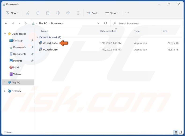 Run VC_redist.x86.exe