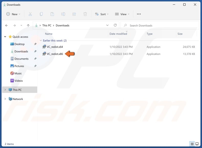 Run VC_redist.x86.exe