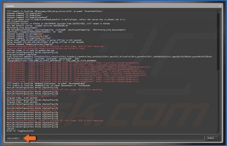 Type in voice_enable 1 in the console and press Enter
