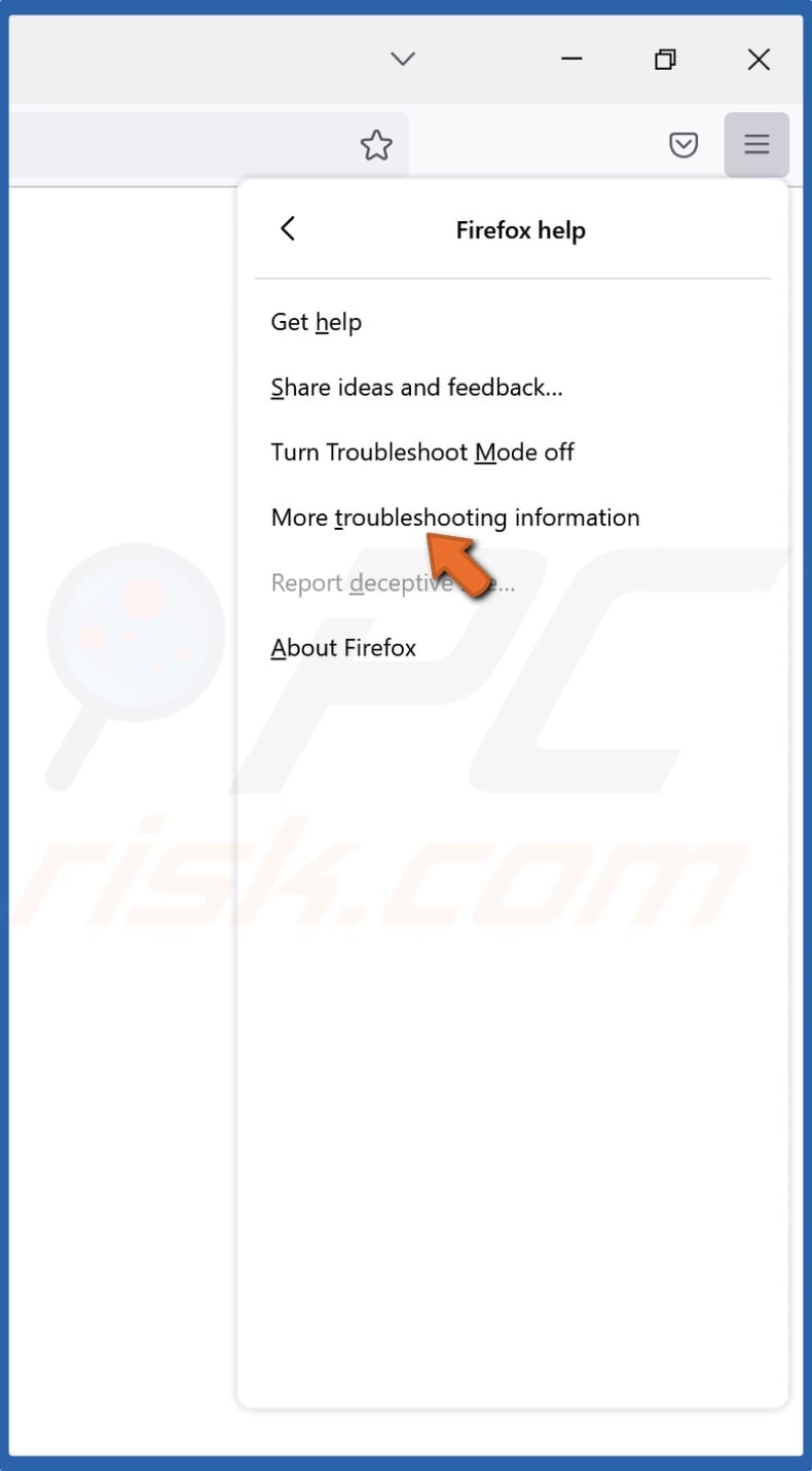 Click More troubleshooting information