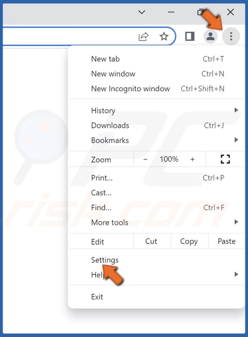 Open the menu and select Settings