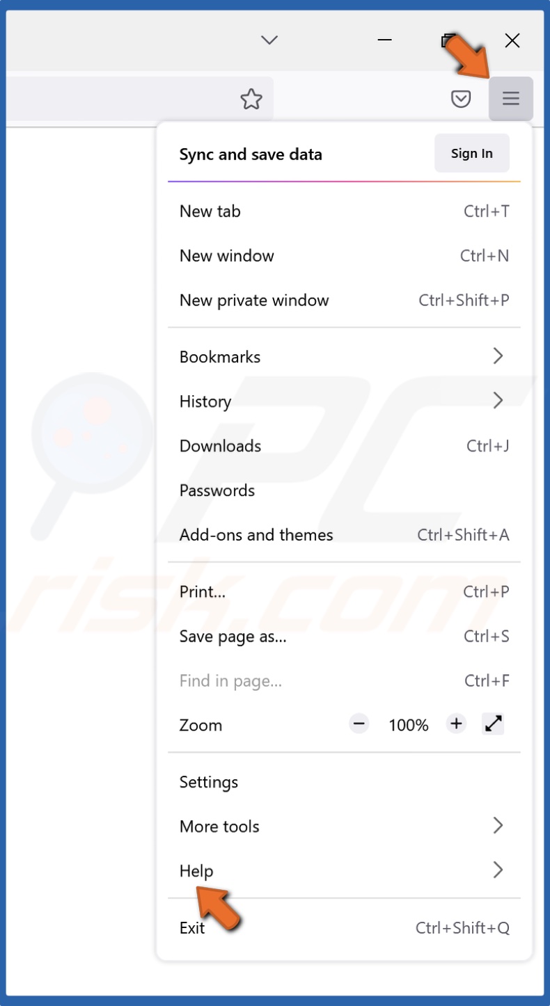 Open the menu and select Help